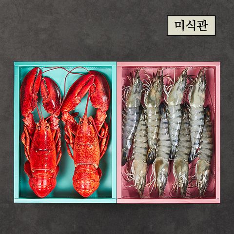 크랩 혼합 선물세트 (자숙랍스터 2미/미당400-450g+블랙타이거새우 8미/500g)
