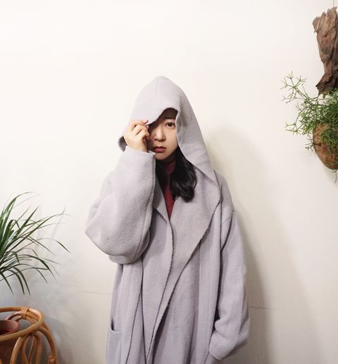 오버핏 롱 후드 니트가디건n1026