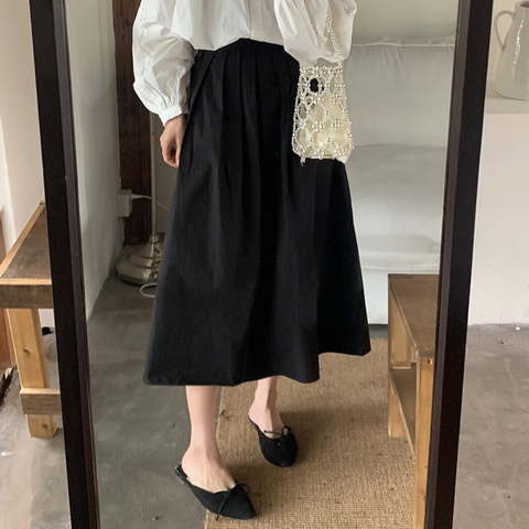 밀라 플레어 롱 스커트