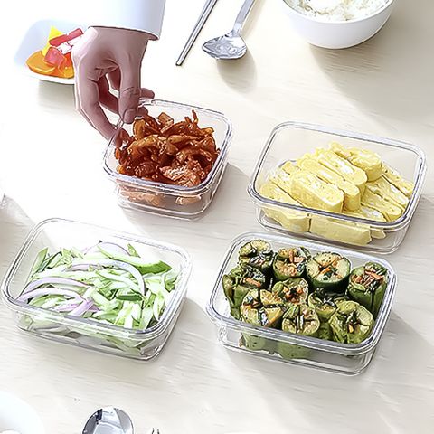 460ml  스카이락 밀페용기 직 중 1호 그레이 보관용기 반찬통 플라스틱밀폐용기 소분용기 전자렌지용기