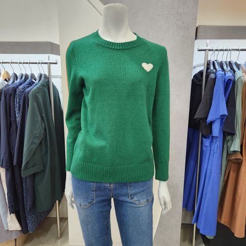 하트 포인트 배색 니트티셔츠(AH3KP5140)