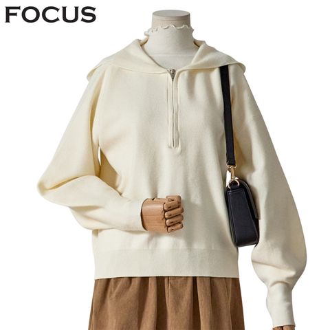 [롯데백화점]볼 륨소매 후드니트티_FW3J7KT0222