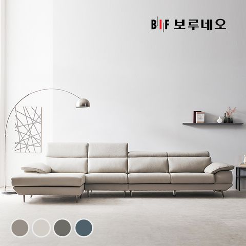 디에르 디아모 천연통가죽 6인 카우치 소파