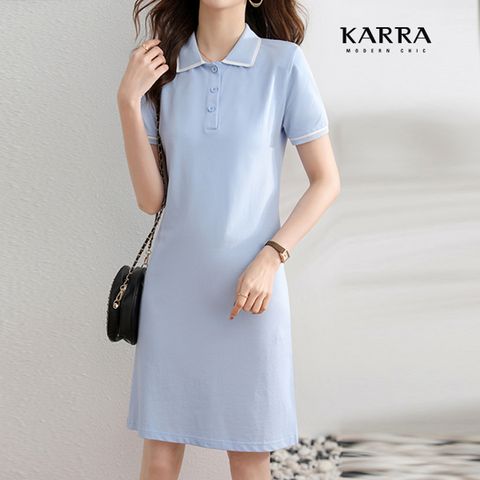 KARRA 라인배색피케이원피스_A3F0928