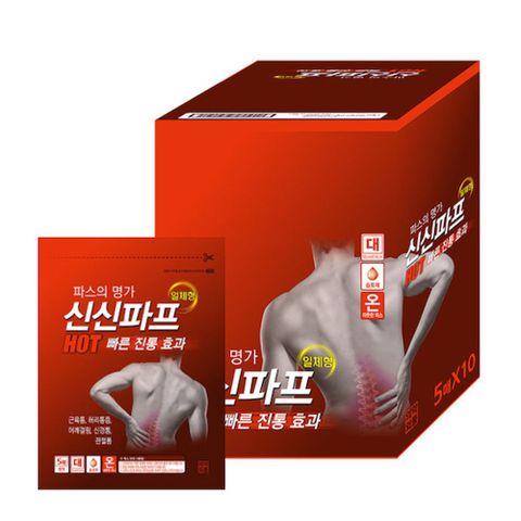 신신제약 핫카타플라스마(대) 핫파스 5매x10개