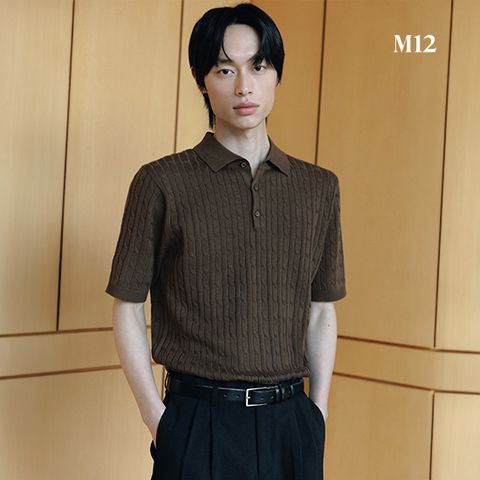 [온플/3만원인하] M12 남성 코튼블렌디드 케이블 카라니트 4종