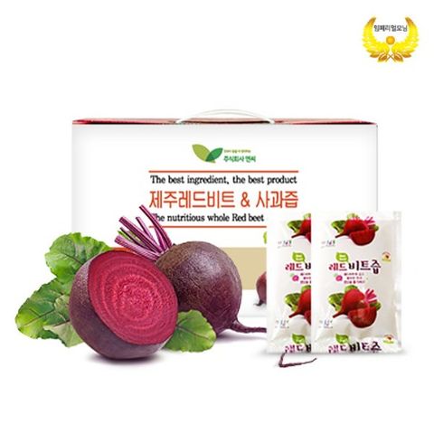 [임페리얼모닝] 제주레드비트사과즙 100ml 30포 4박스외
