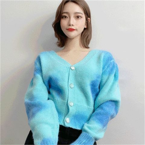 [비위치] 파스텔 브이넥 벌룬 가디건 6180905