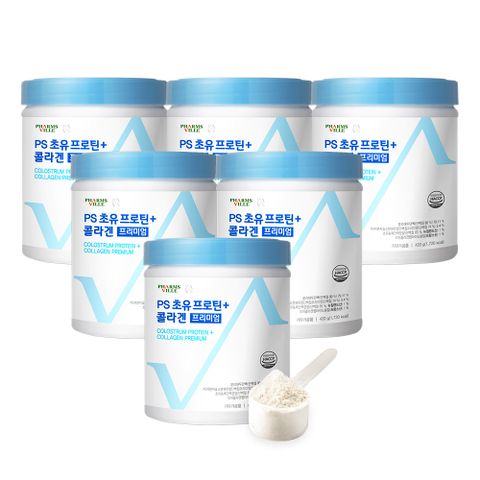 PS 초유 프로틴+콜라겐 프리미엄 저분자 분리유청 단백질 초유단백질 420g x 6통