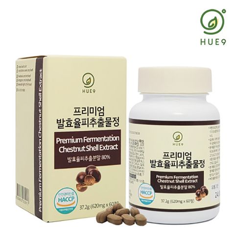 휴나인 프리미엄 발효율피추출물정 1박스 620mg x 60정 엘라그산