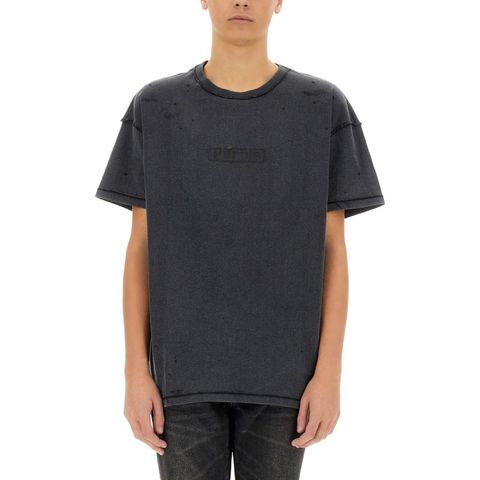 퍼플 브랜드 남성 블랙 반팔 티셔츠 P101_JBCP125BLACK