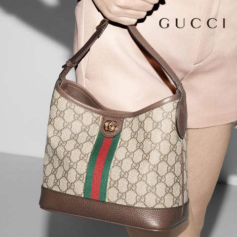 [블랑앤꼴레뜨]  오피디아 GG 스몰 버킷백 (GUCCI AS보증)