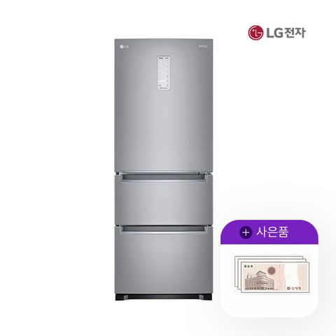 [렌탈] LG 디오스 김치냉장고 스탠드 327L 샤이니퓨어 K332SS141