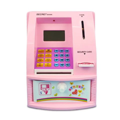 (한정) 미니 ATM 저금통(핑크)- 중국어 버전 ATM뱅크 ATMBANK 에이티엠저금통 미니금고