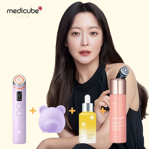 메디큐브 에이지알 부스터프로&곰돌이헤드(라벤더)+앰플+세럼