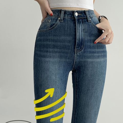 [브리치]  / 브리엘 3기장 부츠컷 데님팬츠 P0007319