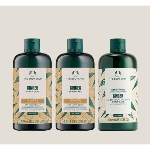[롯데백화점][더 바디샵](정상가 73500원) 2+1 (비건) 진저샴푸400ML컨디셔너400ML
