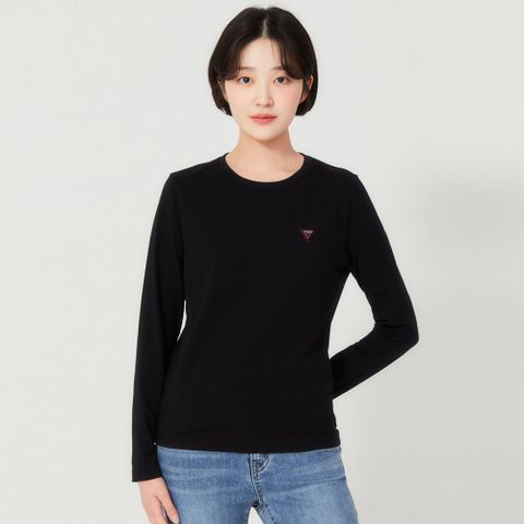 여성 레귤러핏 라운드넥 긴팔티 OP1KE401