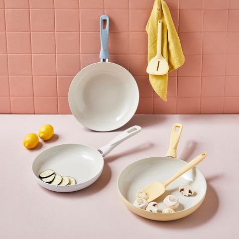 버터쿡 세라믹코팅 인덕션겸용 프라이팬 3P 세트 팬24+28 웍28CM