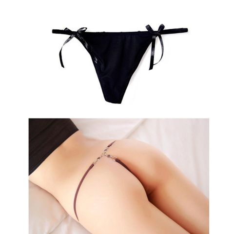 B 링딩동 티팬티 3108 블랙 팬티 끈팬티 갈라팬티 망사팬티