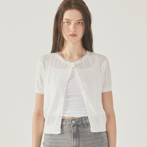 Punching Button Cardigan WHCKF2543