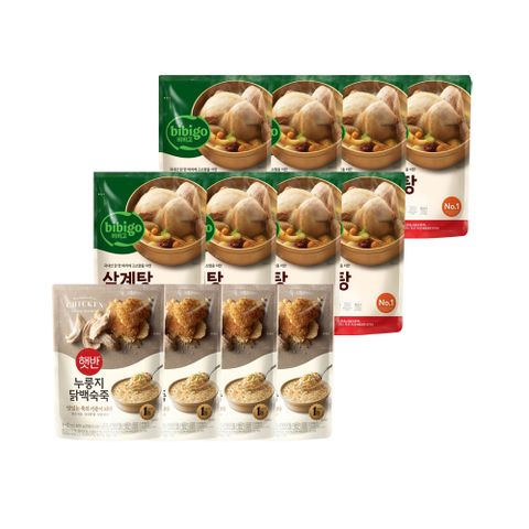 비비고 삼계탕 800g x8개+누룽지닭백숙죽 420g x4개
