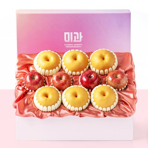 [미과 Flora] 프리미엄 과일선물세트 플로라 3호 4kg(배+사과)