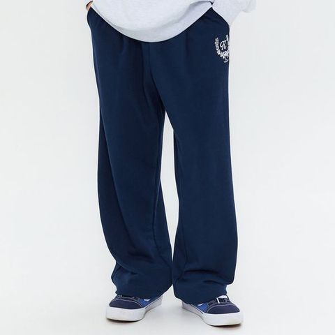 [하프클럽/KULTE LAUREL LOGO TRAINING PANTS NAVY