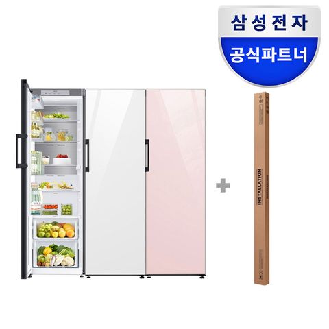 비스포크 RR39A7695AP+RZ32C7665AP+RQ32C7645AP 냉장고 냉동고 김치냉장고 세트 1도어 키친핏 1017리터