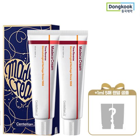 동국제약 마데카크림 타임리버스 50ml 2개 패키지+랜덤1ml 5매