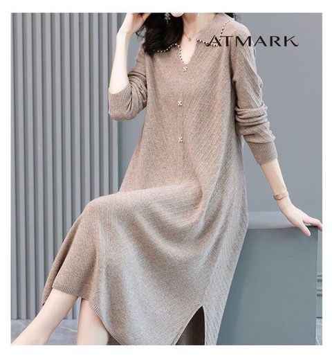 ATMARK (77까지)루즈오픈카라넥원피스_AA41OP009G