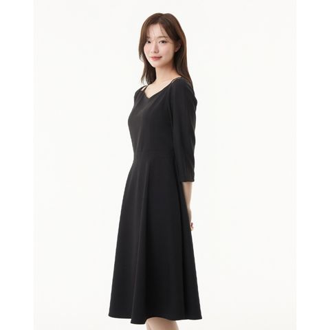 [롯데백화점]스토리]브이넥 끈 디테일 원피스 PR2WO382