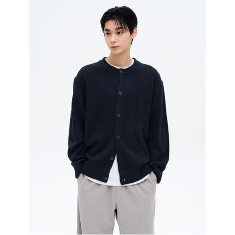 헤비게이지 라운드 카디건 - 네이비 (42515ALY2R)