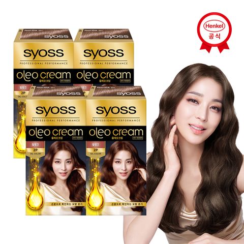 새치염색약 올레오 2P 펄핑크 x4개
