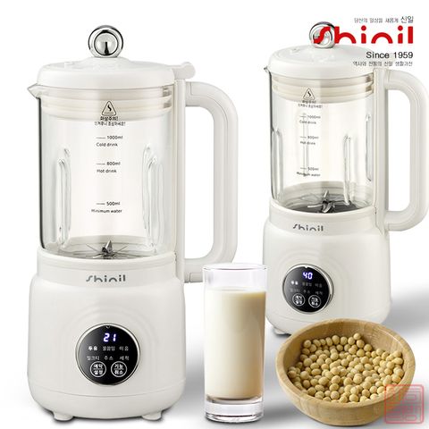 1000ml 대용량 두유제조기 내열강화유리 두유기 죽제조기 3중 12엽칼날 콩물 콩국수 이유식 제조기
