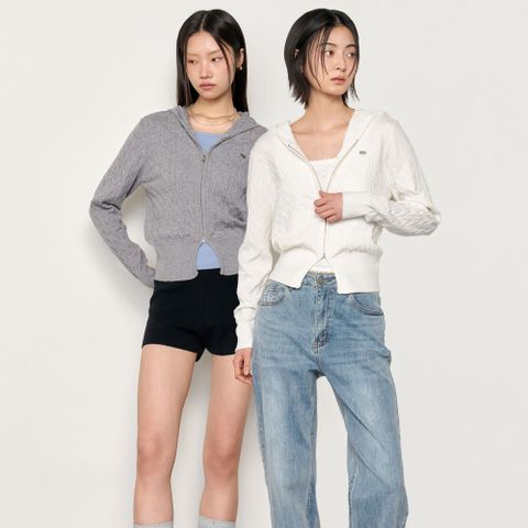 시그니처 케이블 후드 집업 [3COL]/WBE1L04520