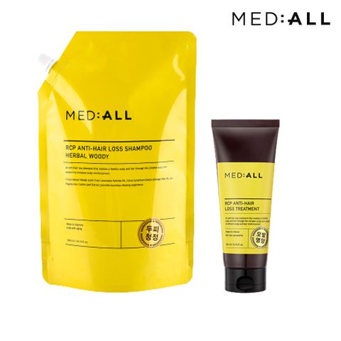 메디올 두피 청정 단백질 모발 손상 케어 트리트먼트 200ml+샴푸 1600ml 우디허발향