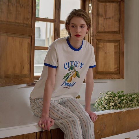 08/07 예약배송_SR_Fruit print short sleeve top