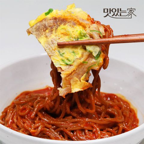 [육전에 빠진 동해막국수] 6인분 (물3팩+비빔3팩)+소고기육전 1팩