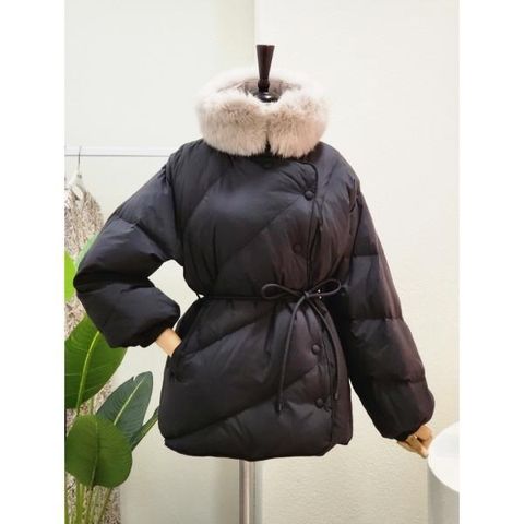 [대구백화점SG]  FW2K7JP03890BK_리얼 폭스 덕다운 하프 점퍼