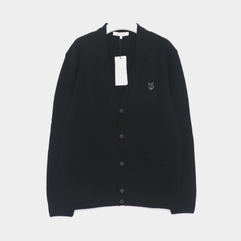 24FW 볼드 헤드폭스 패치로고 울 V넥 남성 가디건 NM00506KT1006 P199