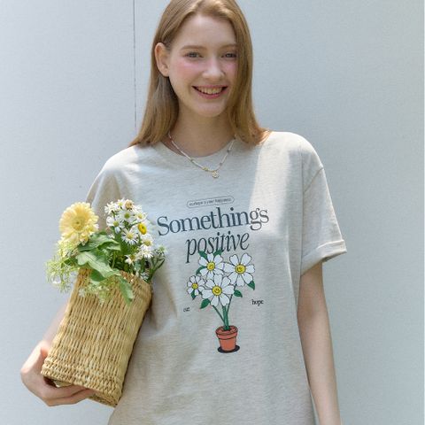 [아워호프] Smile Margaret T-shirt - Oatmeal [H25SM2-TS03-OAT]