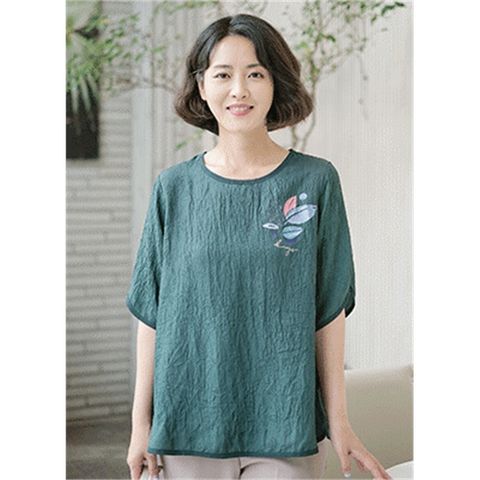 [조이마담] T51019 펄패치 인견 블라우스 중년여성의류