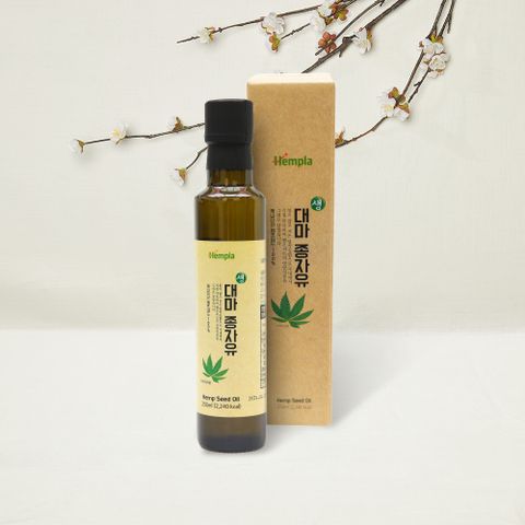 [헴플라] 生 대마종자유250ml 1병 국내 HACCP 공장 냉압착! 청정 캐나다산 100% Hemp Seed Oil