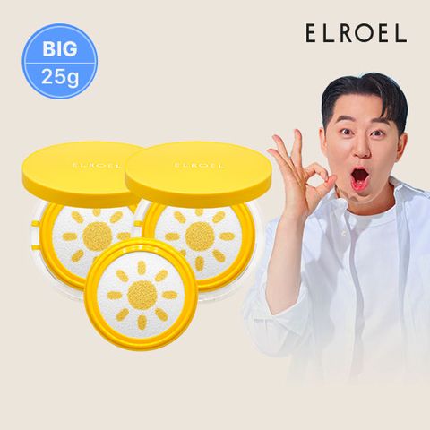 [빅]  파데프리 옐로우 팡팡 빅 선쿠션 25g 본품2+리필1_ELROEL