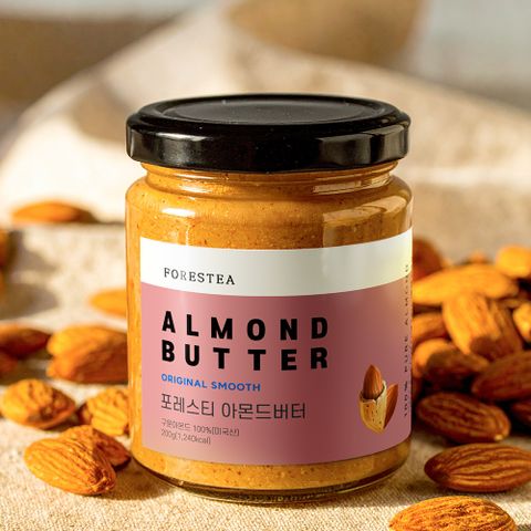 포레스티 무첨가 100% 아몬드버터 200g 무가당 신선한 스프레드