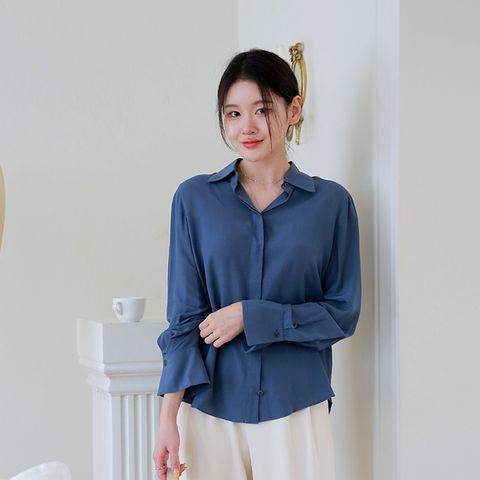 [최초가 89,000원]페미닌 히든버튼 타이 블라우스 2종세트