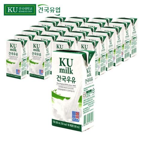 고소하고 진한 건국멸균우유 1박스 200mlX24팩