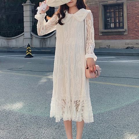 [리즈어게인] 스프링 레이스 롱 원피스