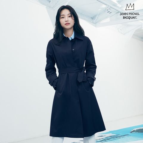 [오플]바스키아 그래피티 여성 트렌치코트